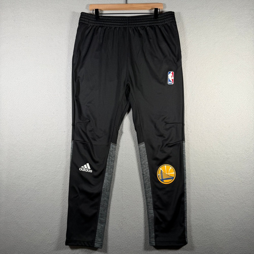 Adidas Golden State Warriors NBA Mens Black Track Pants AP5382 Size L 36x29